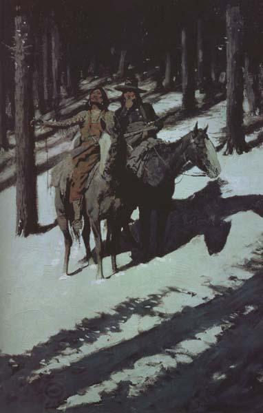 Frederic Remington Indian Scouts in the Moonlight (mk43) China oil painting art